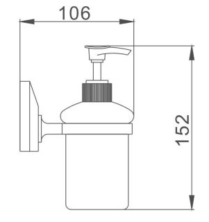 Дозатор жидкого мыла Haiba HB1627 хром